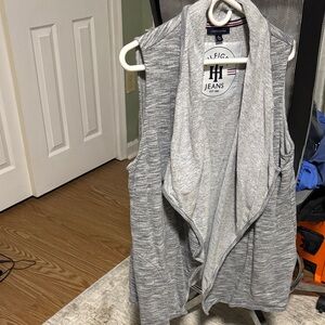 Tommy Hilfiger Light Gray Open Front Vest